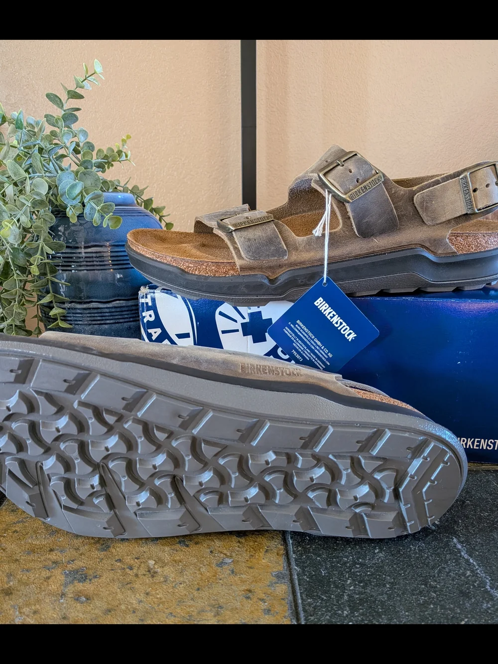 NWT! Birkenstock Milano Men's Sandals Size 45 in Faded KHAKI